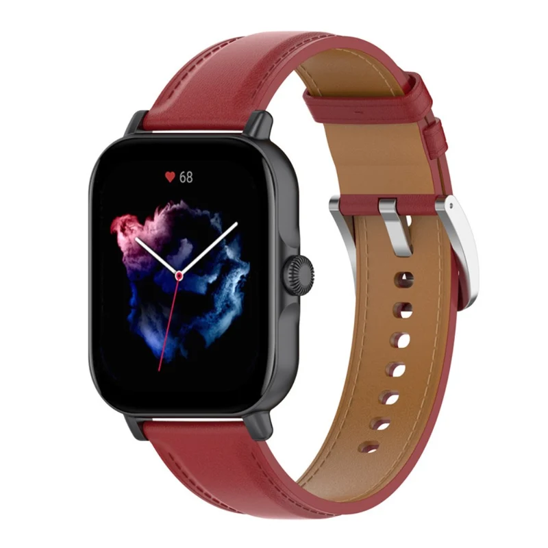 Mega gut Amazfit GTS 3 / Amazfit Bip U Echtes Leder armband