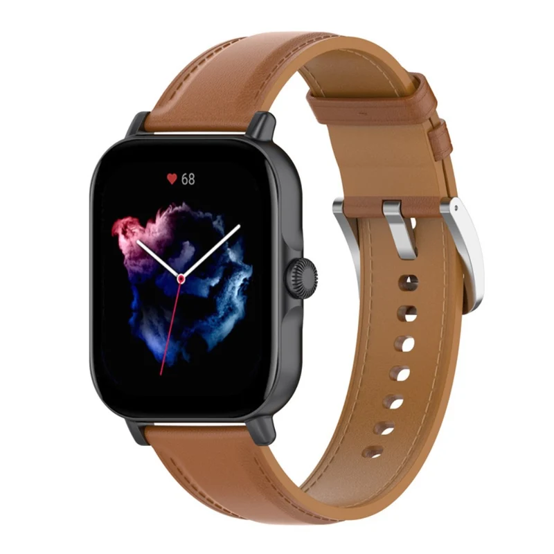 Mega gut Amazfit GTS 3 / Amazfit Bip U Echtes Leder armband