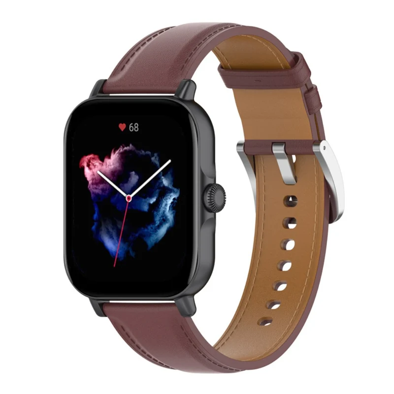 Mega gut Amazfit GTS 3 / Amazfit Bip U Echtes Leder armband