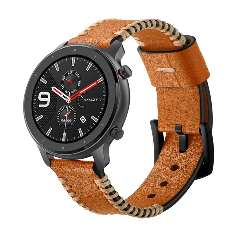 Sehr bequem Amazfit GTR 42mm Echtes Leder armband
