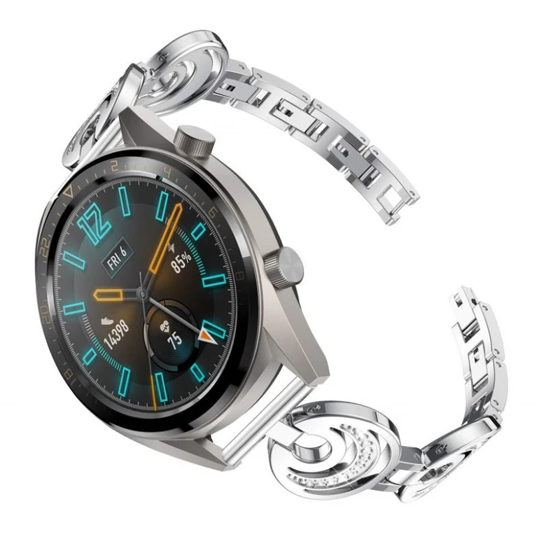 Megastark Huawei Watch GT 2 46mm Metall und Strass armband