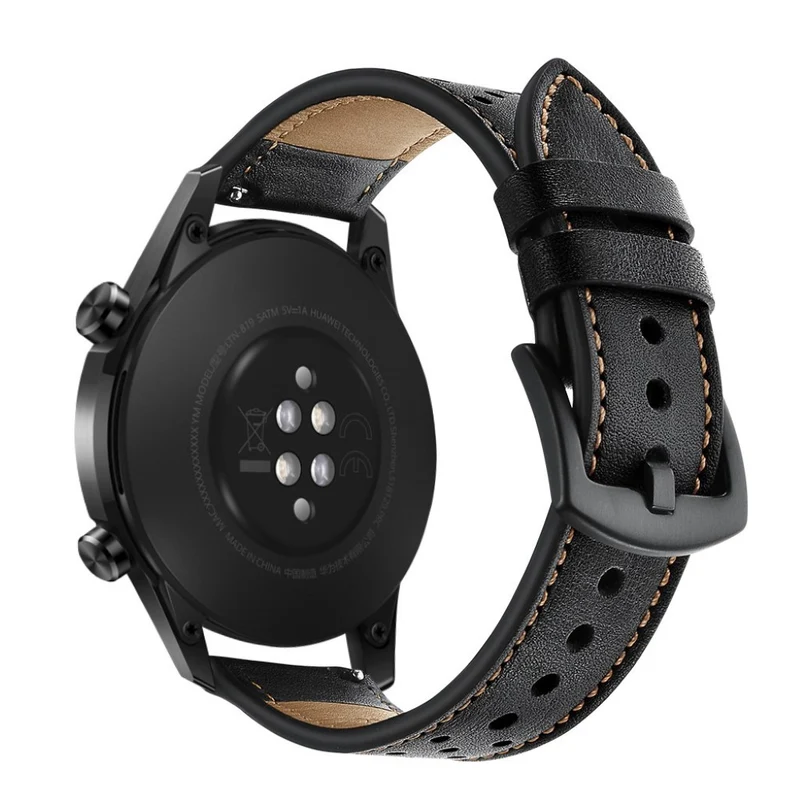 Schön Huawei Watch GT 2 46mm Echtes Leder armband