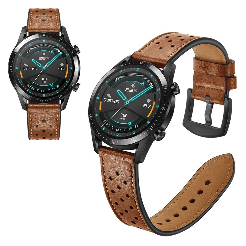 Schön Huawei Watch GT 2 46mm Echtes Leder armband