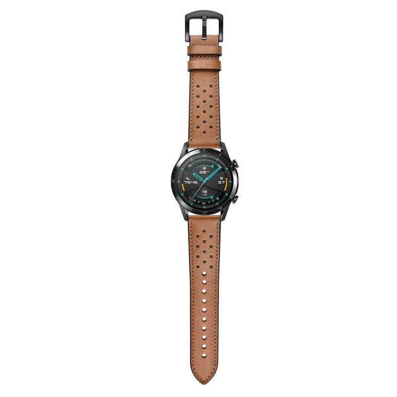 Schön Huawei Watch GT 2 46mm Echtes Leder armband