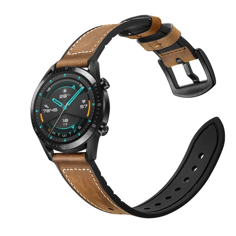 Sehr modisch Huawei Watch GT 2 46mm Echtes Leder armband
