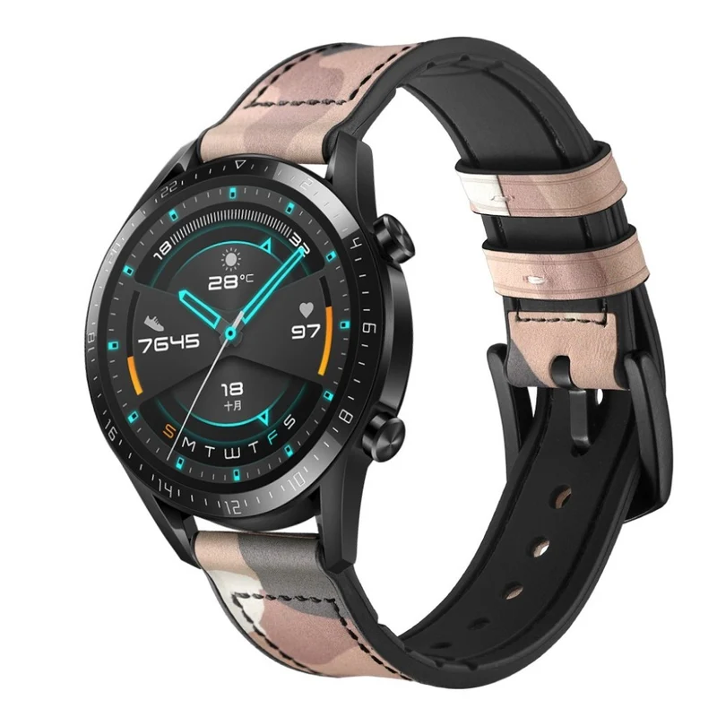 Sehr modisch Huawei Watch GT 2 46mm Echtes Leder armband