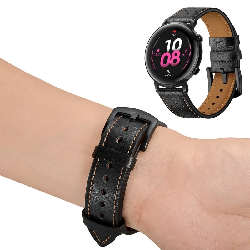 Super süß Huawei Watch GT 2 42mm Echtes Leder armband