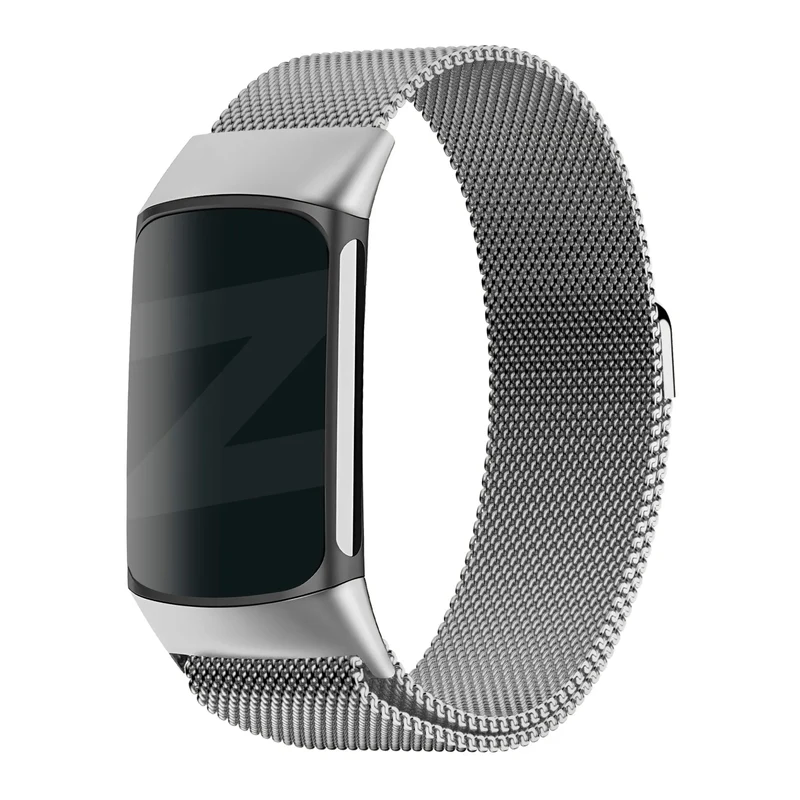 Bandz Fitbit Charge 6 Milanese Loop Armband (Silber)