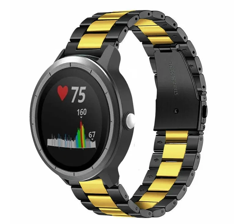 Garmin Vivoactive 3 Gliederarmband (Schwarz / Gold)