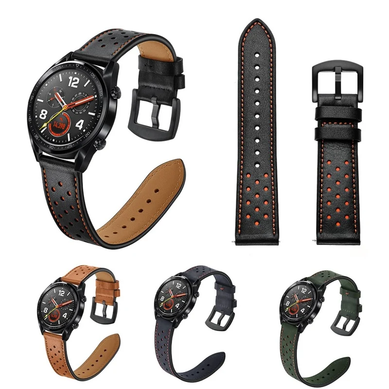 Sehr langlebig Huawei Watch GT Echtes Leder armband