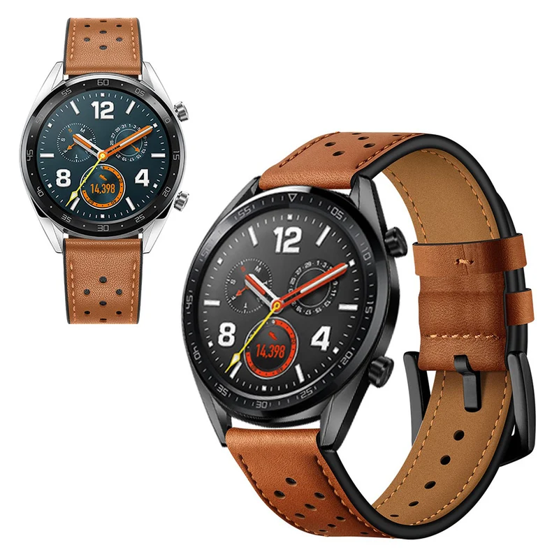 Sehr langlebig Huawei Watch GT Echtes Leder armband
