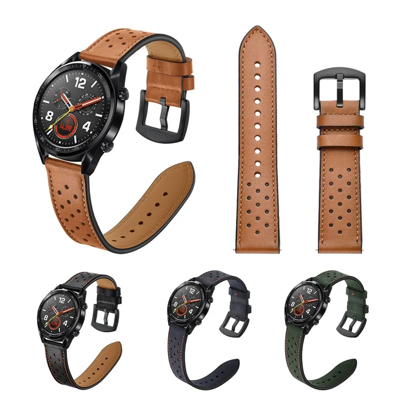 Sehr langlebig Huawei Watch GT Echtes Leder armband