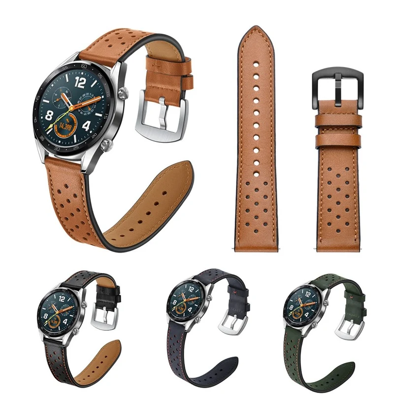 Sehr langlebig Huawei Watch GT Echtes Leder armband