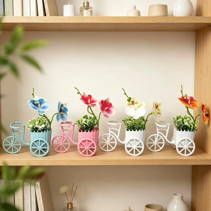 Dekorativer Fahrrad-Blumentopf für Garten Heim Anzeige