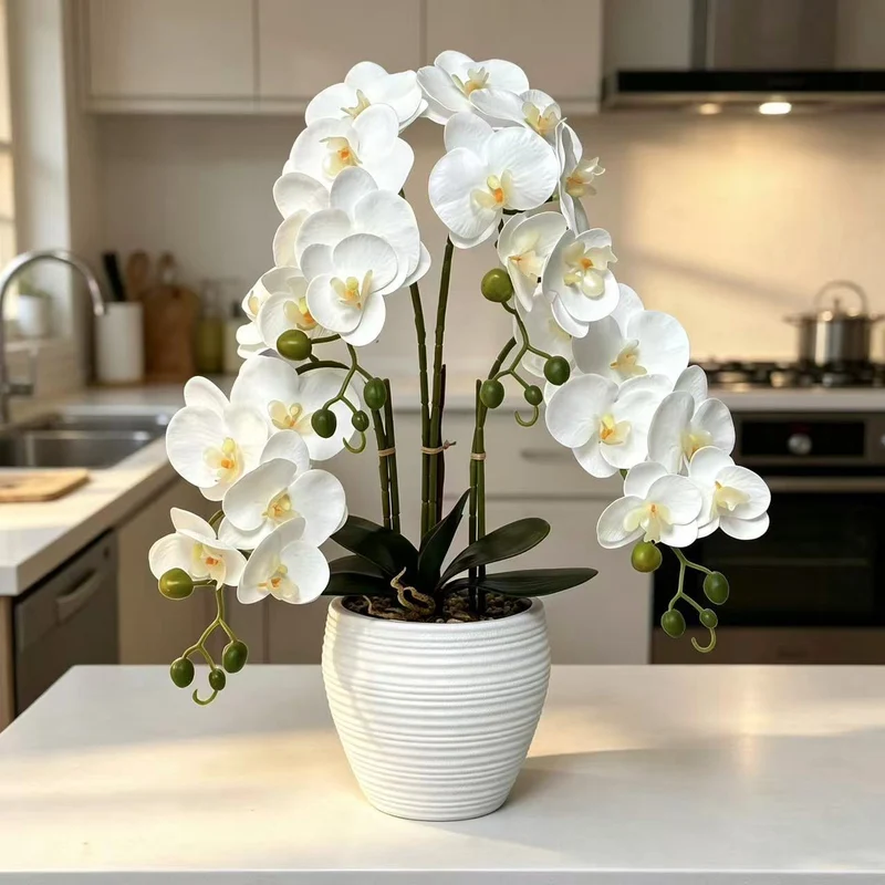 Dekorative künstliche Orchideenarrangement für die Innenraumdekoration