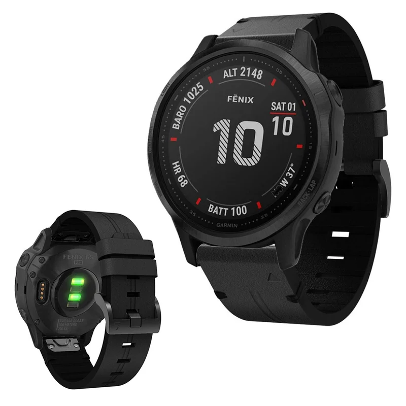 Sehr reizvoll Garmin Fenix 6S Echtes Leder armband