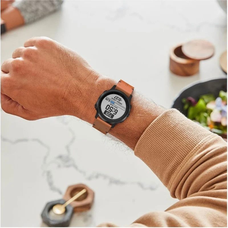 Sehr reizvoll Garmin Fenix 6S Echtes Leder armband