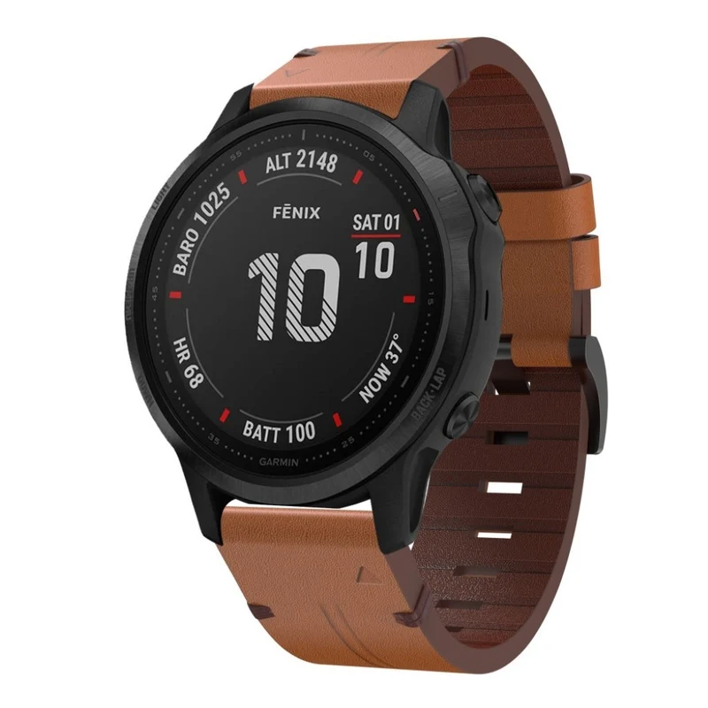 Sehr reizvoll Garmin Fenix 6S Echtes Leder armband