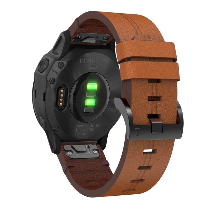 Sehr reizvoll Garmin Fenix 6S Echtes Leder armband