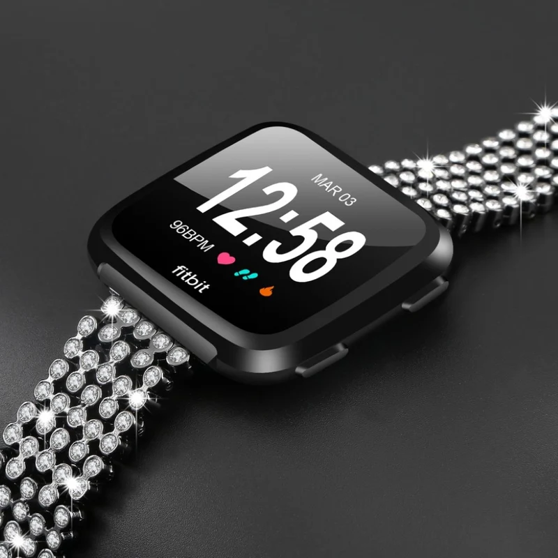 Mega gut Fitbit Versa Metall und Strass armband