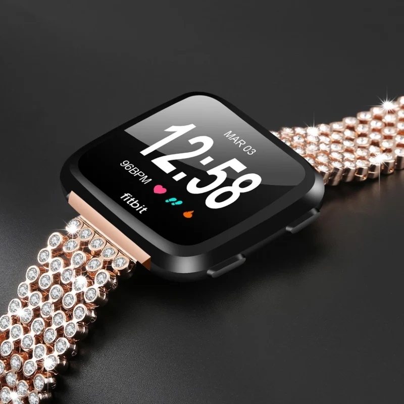 Mega gut Fitbit Versa Metall und Strass armband