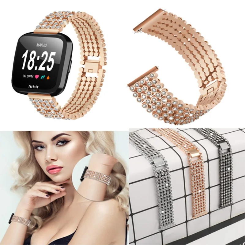 Mega gut Fitbit Versa Metall und Strass armband