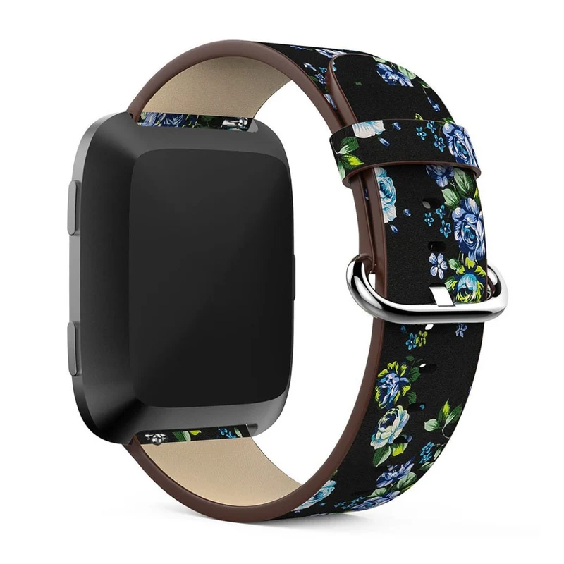 Reizend Fitbit Versa Echtes Leder armband