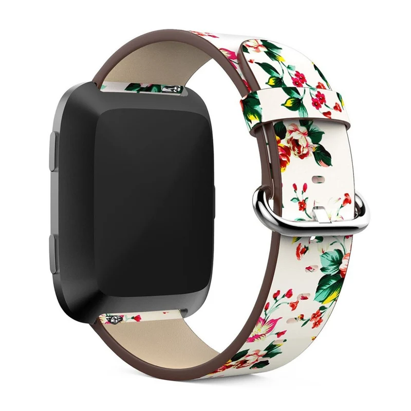 Reizend Fitbit Versa Echtes Leder armband