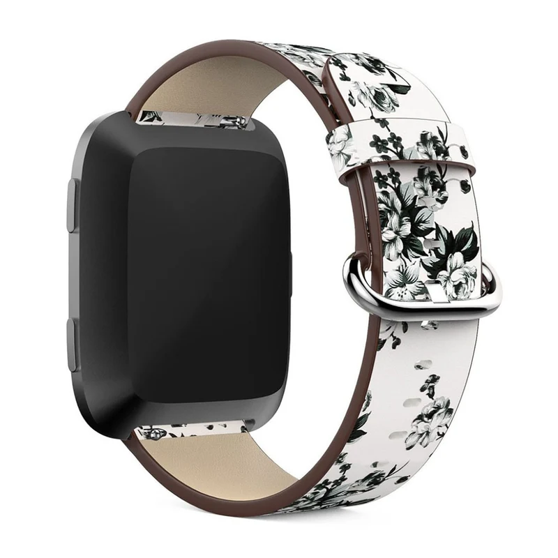 Reizend Fitbit Versa Echtes Leder armband