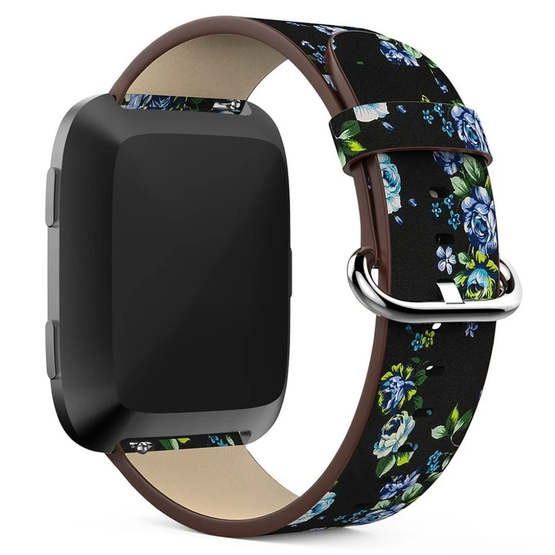 Reizend Fitbit Versa Echtes Leder armband