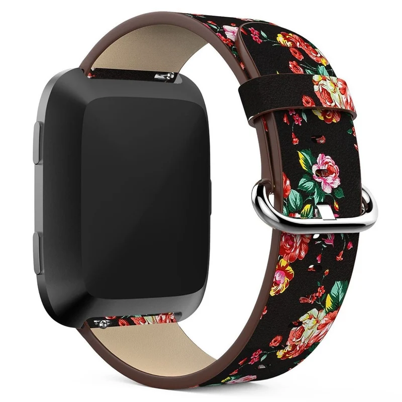 Reizend Fitbit Versa Echtes Leder armband
