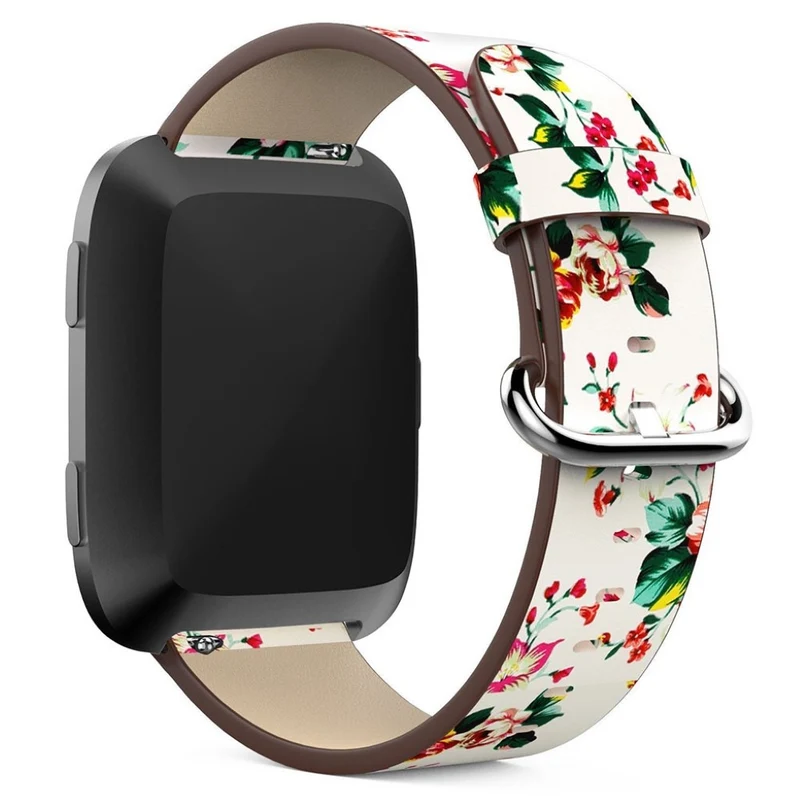 Reizend Fitbit Versa Echtes Leder armband