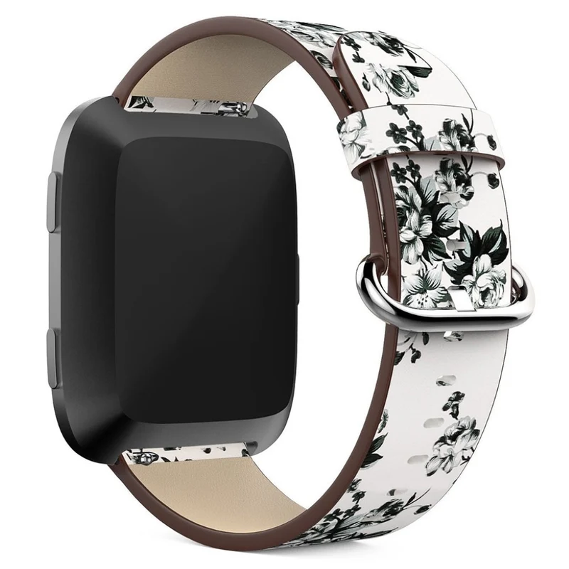 Reizend Fitbit Versa Echtes Leder armband