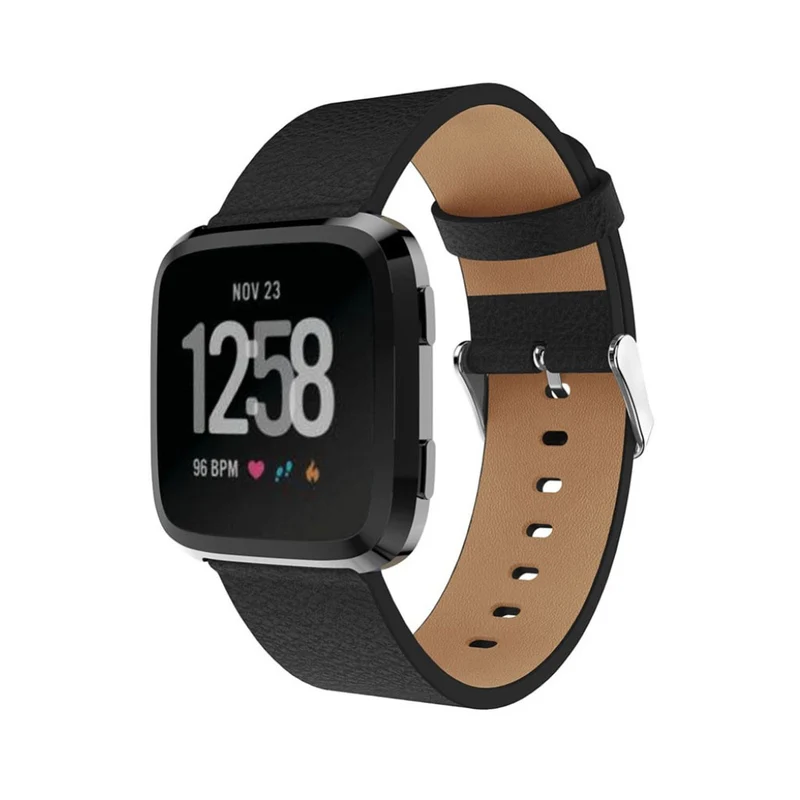 Bequem Fitbit Versa Echtes Leder armband