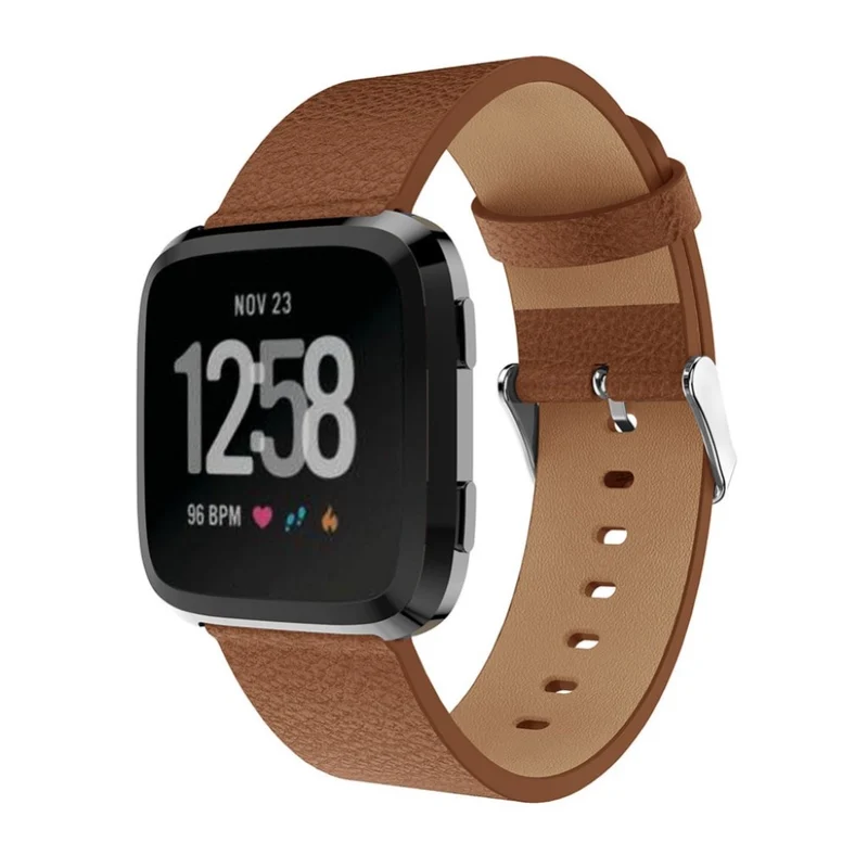 Bequem Fitbit Versa Echtes Leder armband