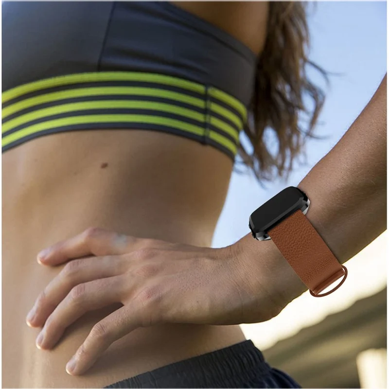 Bequem Fitbit Versa Echtes Leder armband