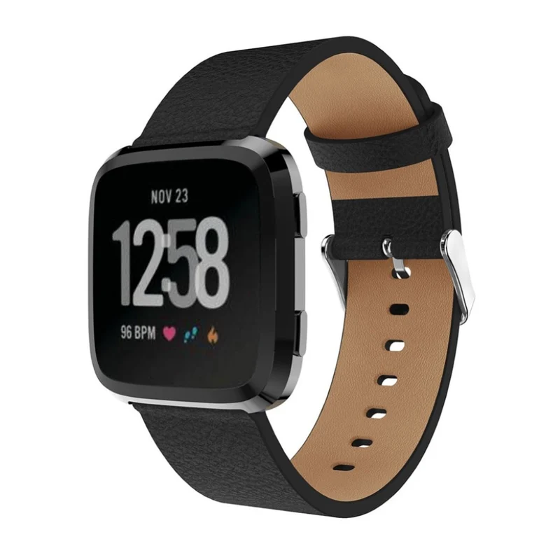Bequem Fitbit Versa Echtes Leder armband