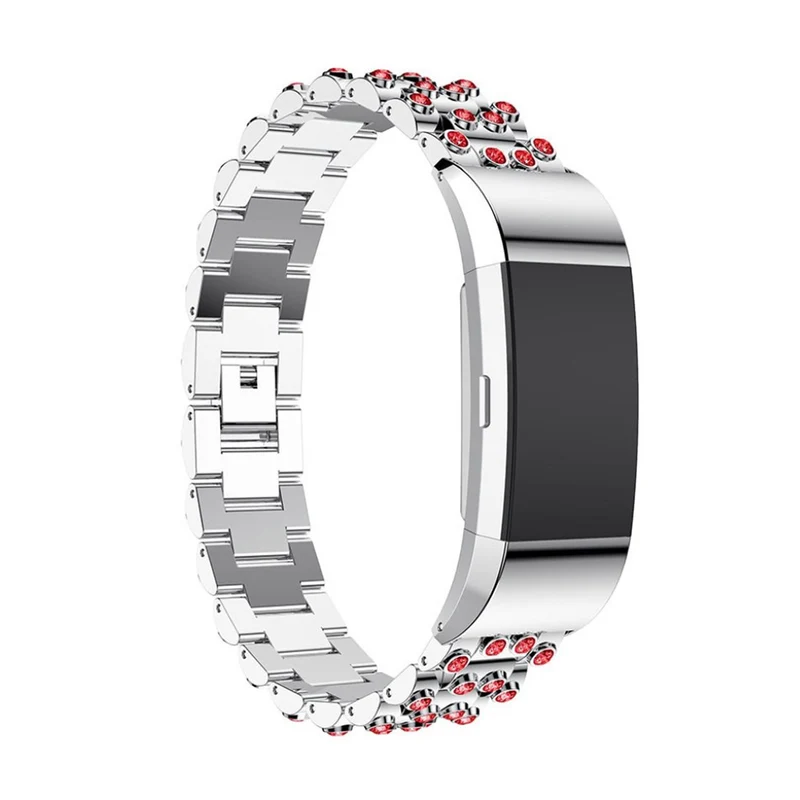 Absolut stark Fitbit Charge 2 Metall und Strass armband