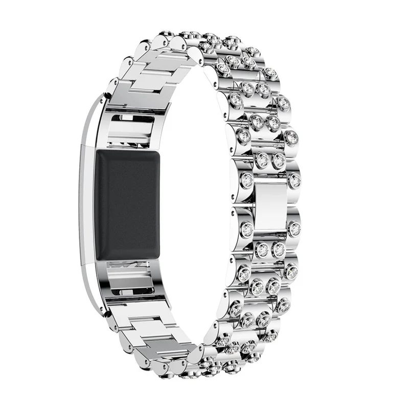 Absolut stark Fitbit Charge 2 Metall und Strass armband