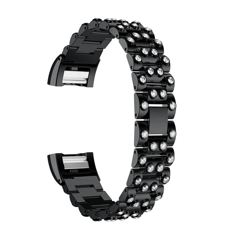 Absolut stark Fitbit Charge 2 Metall und Strass armband
