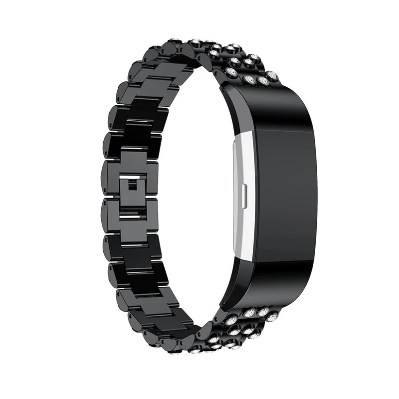 Absolut stark Fitbit Charge 2 Metall und Strass armband
