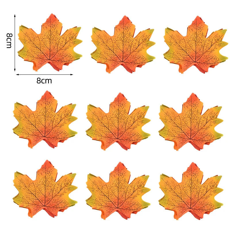 Künstliche Ahornblätter Tischdekoration aus flexiblem PU für herbstliche Gestecke