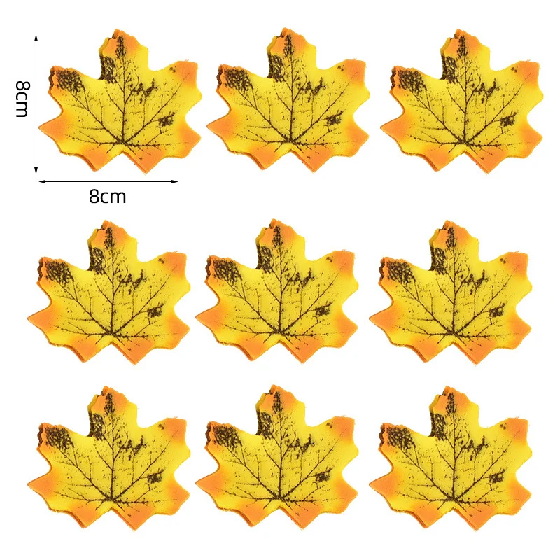 Künstliche Ahornblätter Tischdekoration aus flexiblem PU für herbstliche Gestecke