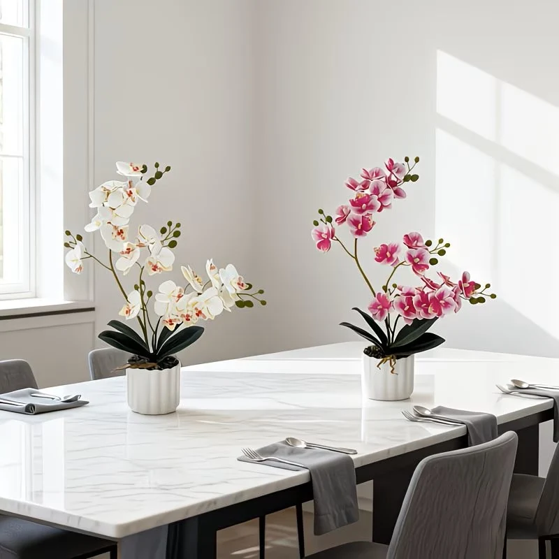 Künstliches Orchideenblumenarrangement für Wohnkultur und Innendekoration