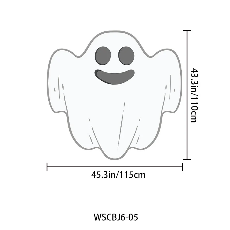Großer Halloween Wandsticker Vinyl mit tanzenden Skeletten und ablösbarem Selbstklebefilm