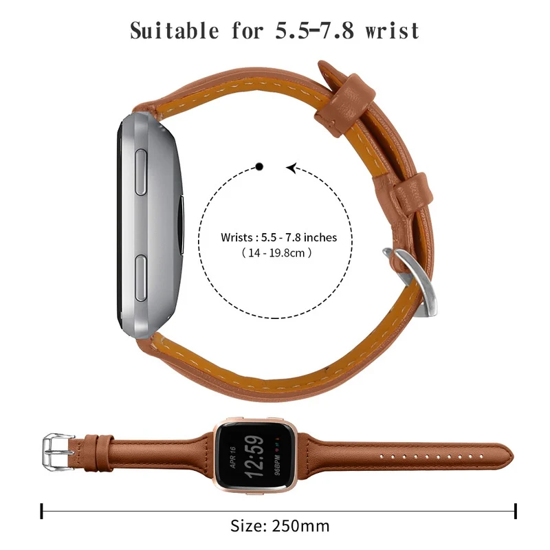 Süß Fitbit Versa 2 / Fitbit Versa Lite Echtes Leder armband