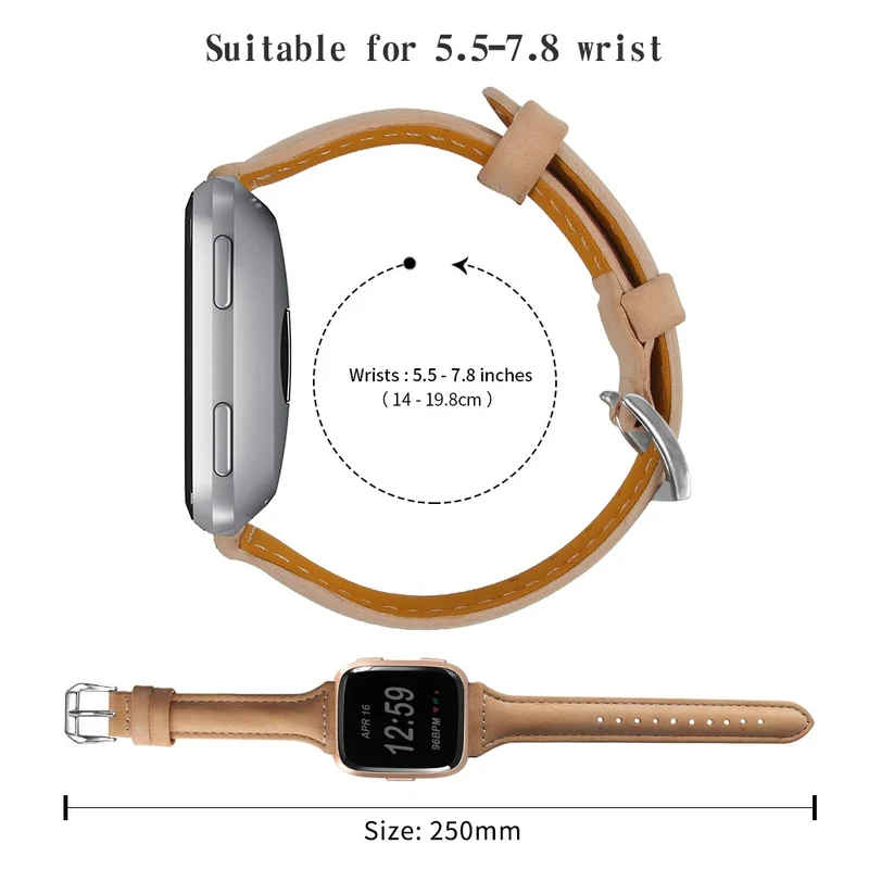 Süß Fitbit Versa 2 / Fitbit Versa Lite Echtes Leder armband