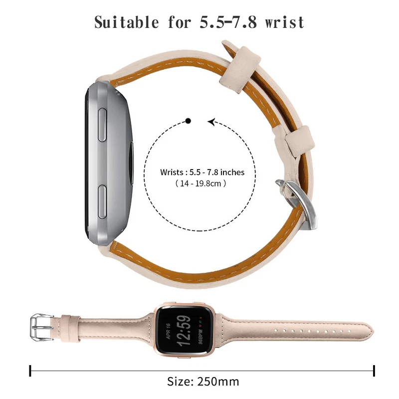 Süß Fitbit Versa 2 / Fitbit Versa Lite Echtes Leder armband