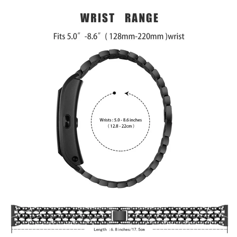 Modisch Huawei TalkBand B5 Metall und Strass armband