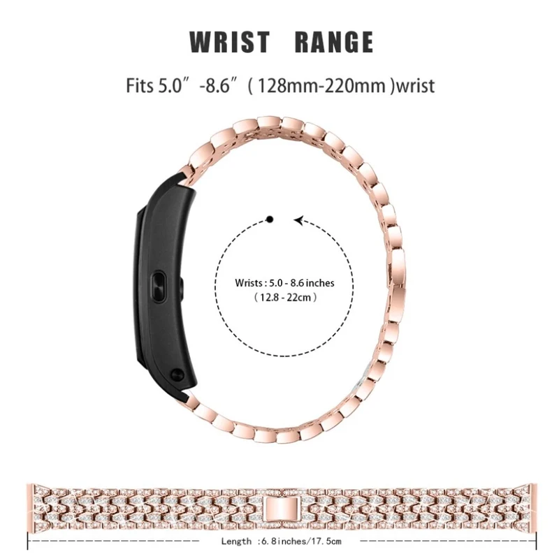 Modisch Huawei TalkBand B5 Metall und Strass armband
